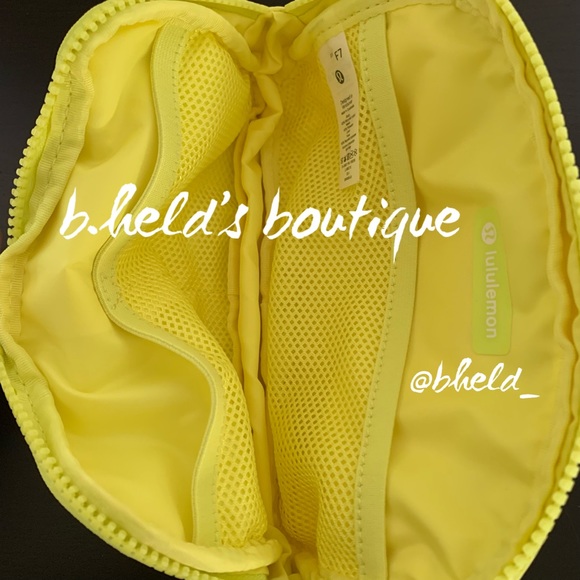 lululemon Everywhere Belt Bag in Electric Lemon with Silver Zipper (1L) New NWT - Picture 10 of 15
